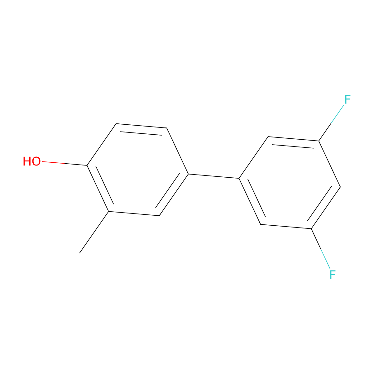 4-(3,5-Difluorophenyl)-2-methylphenol molecular structure, CAS 1255638-67-5