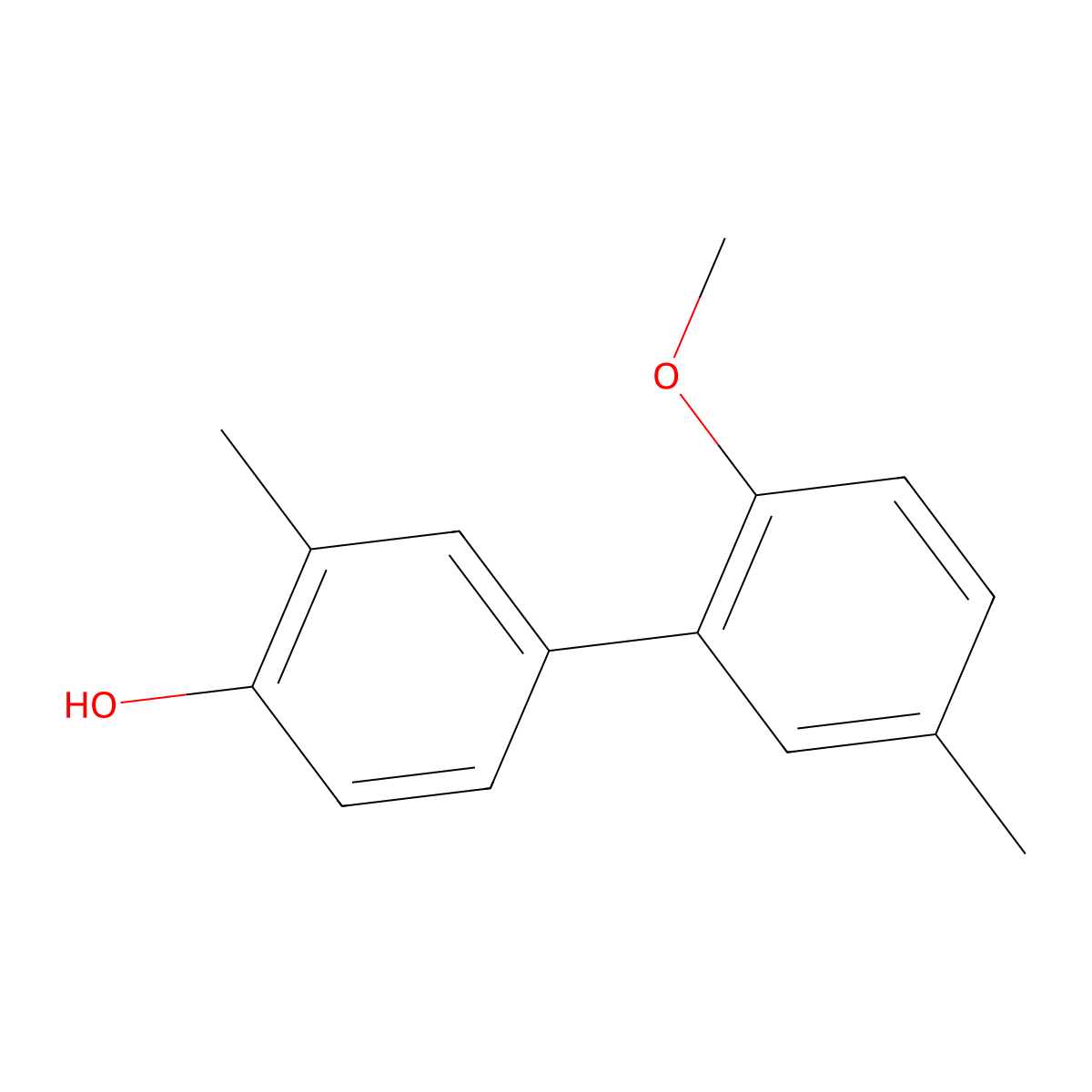 4-(2-Methoxy-5-methylphenyl)-2-methylphenol molecular structure, CAS 1255638-90-4