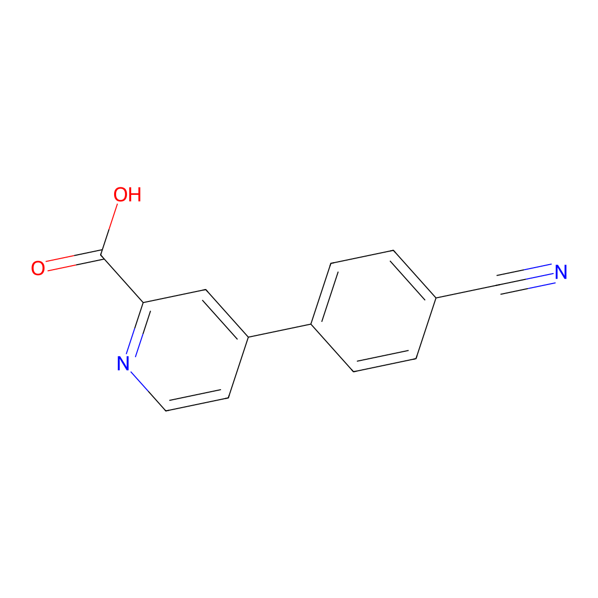 4-(4-Cyanophenyl)pyridine-2-carboxylic acid molecular structure, CAS 1255639-10-1