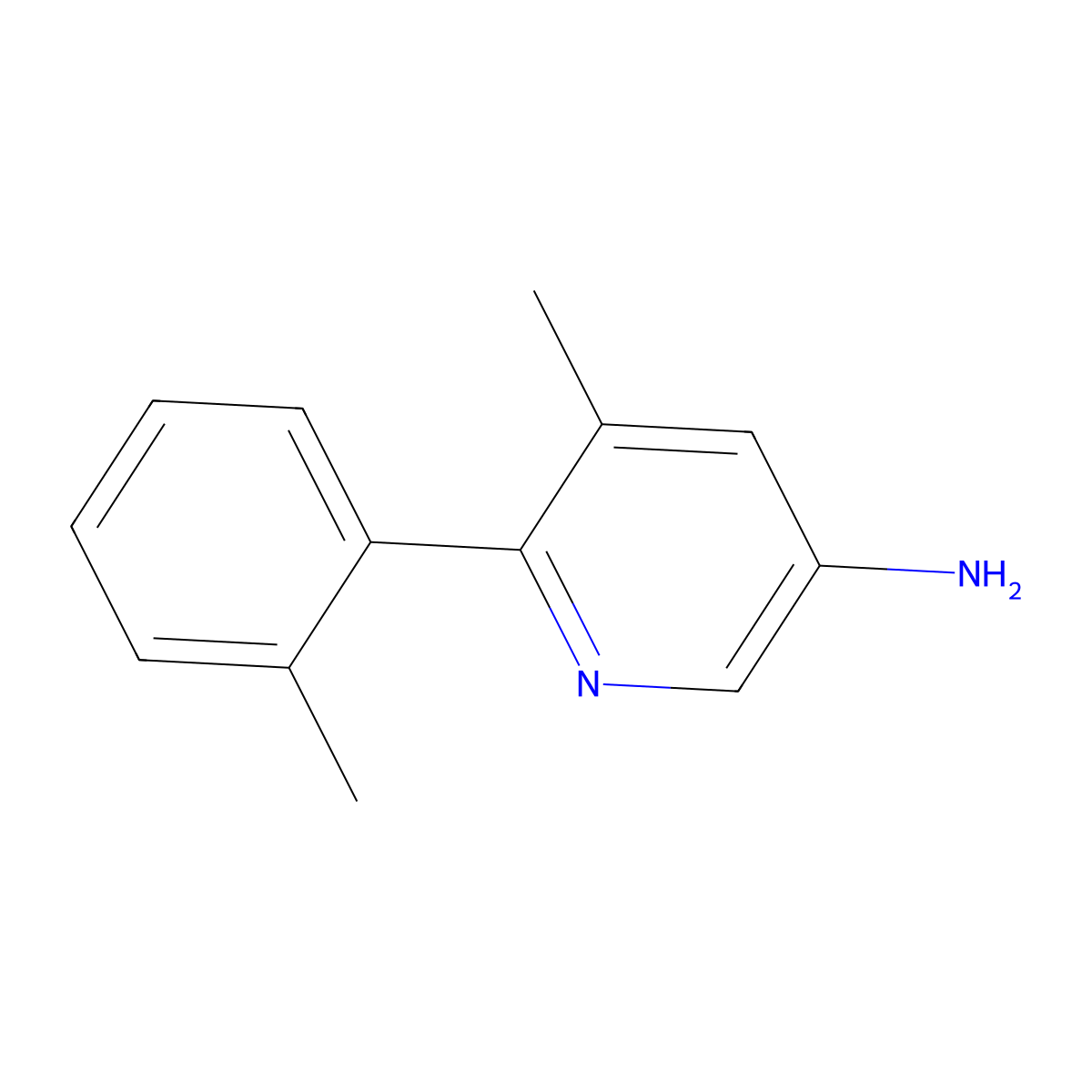 5-Methyl-6-(O-tolyl)pyridin-3-amine molecular structure, CAS 1255639-11-2