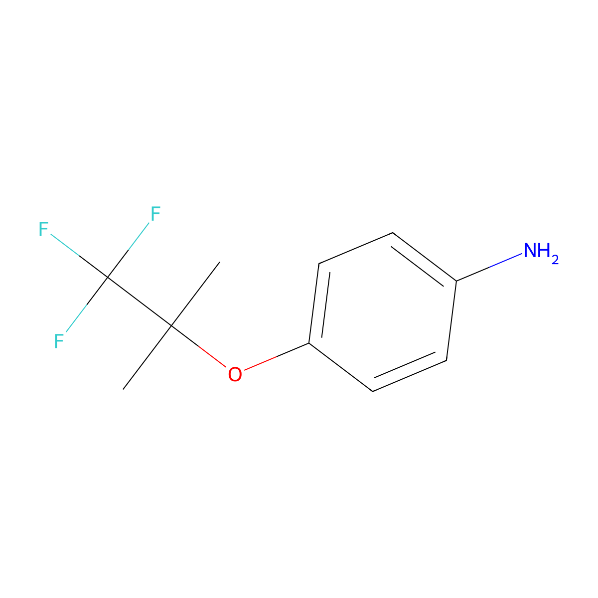 4-(2,2,2-Trifluoro-1,1-dimethyl-ethoxy)-phenylamine molecular structure, CAS 1255649-29-6