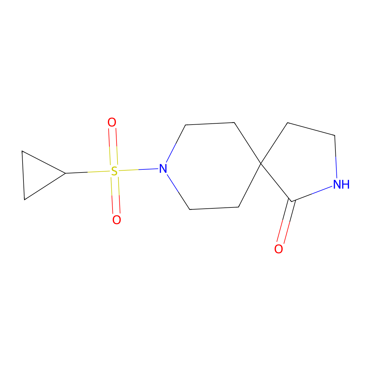 8-(Cyclopropylsulfonyl)-2,8-diazaspiro[4.5]decan-1-one molecular structure, CAS 1255650-18-0