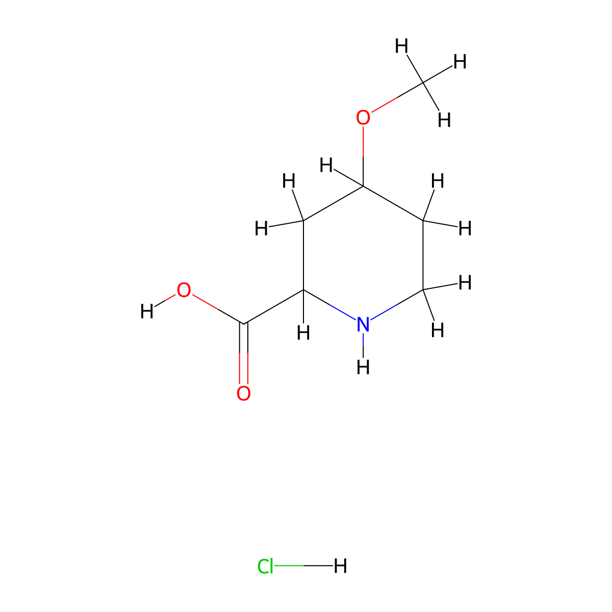 4-Methoxypiperidine-2-carboxylic acid hydrochloride molecular structure, CAS 1255665-40-7