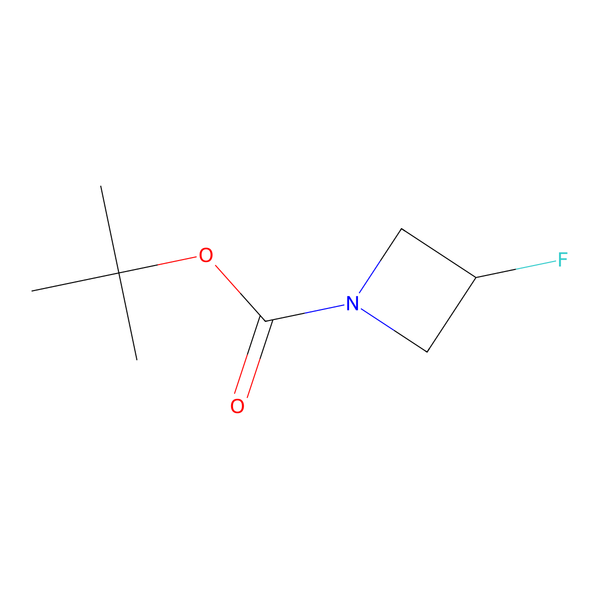 Tert-butyl 3-fluoroazetidine-1-carboxylate molecular structure, CAS 1255666-44-4
