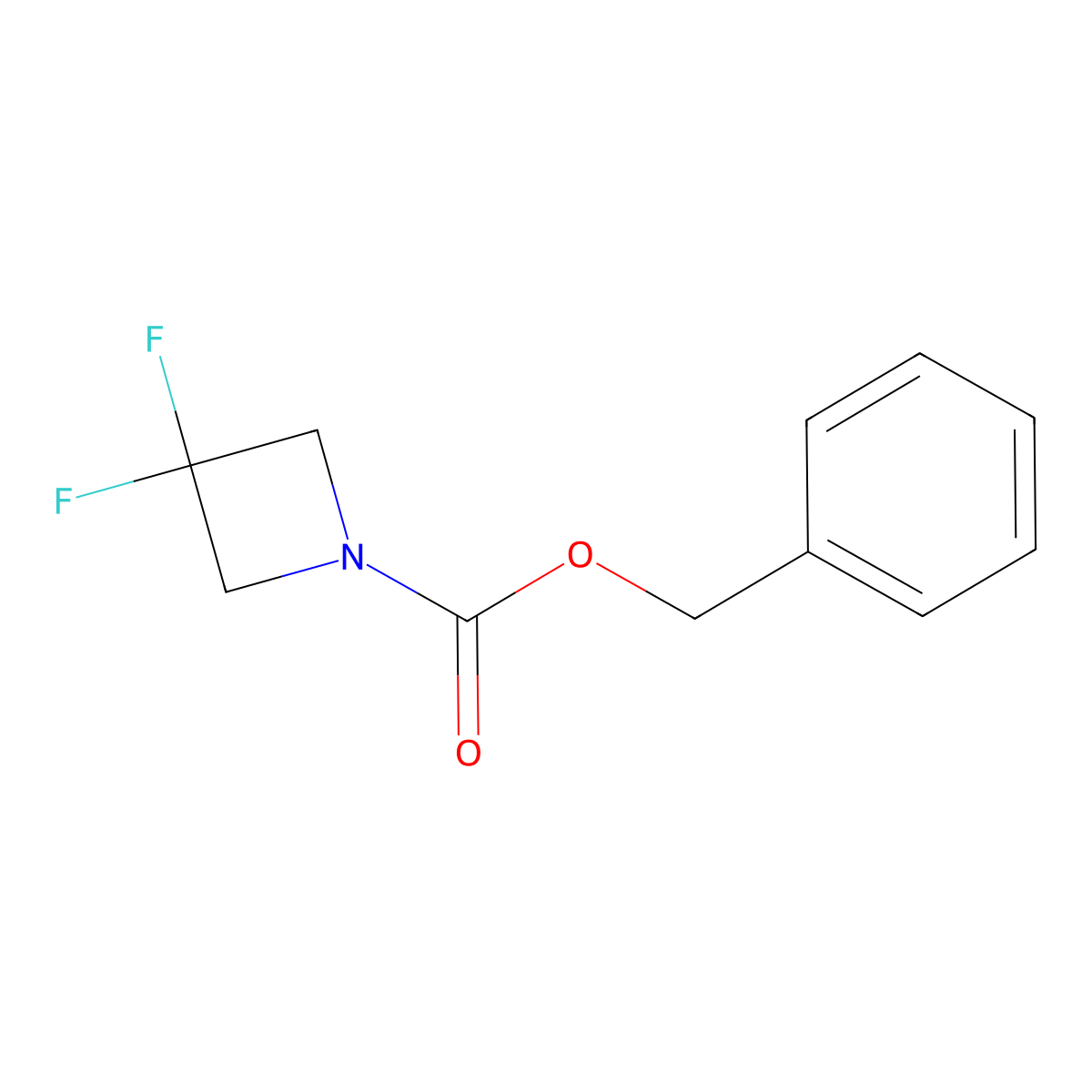 Benzyl 3,3-difluoroazetidine-1-carboxylate molecular structure, CAS 1255666-58-0