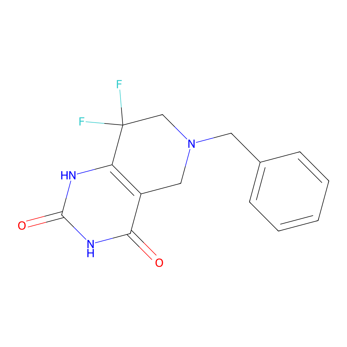 6-benzyl-8,8-Difluoro-5,6,7,8-tetrahydropyrido[4,3-d]pyrimidine-2,4-diol molecular structure, CAS 1255666-61-5