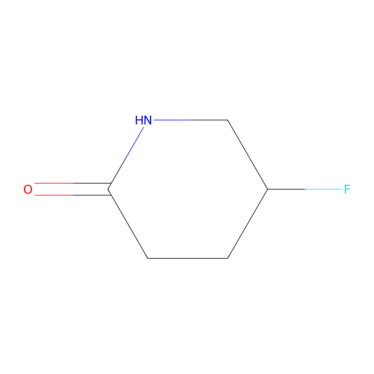 5-Fluoropiperidin-2-one molecular structure, CAS 1255667-14-1