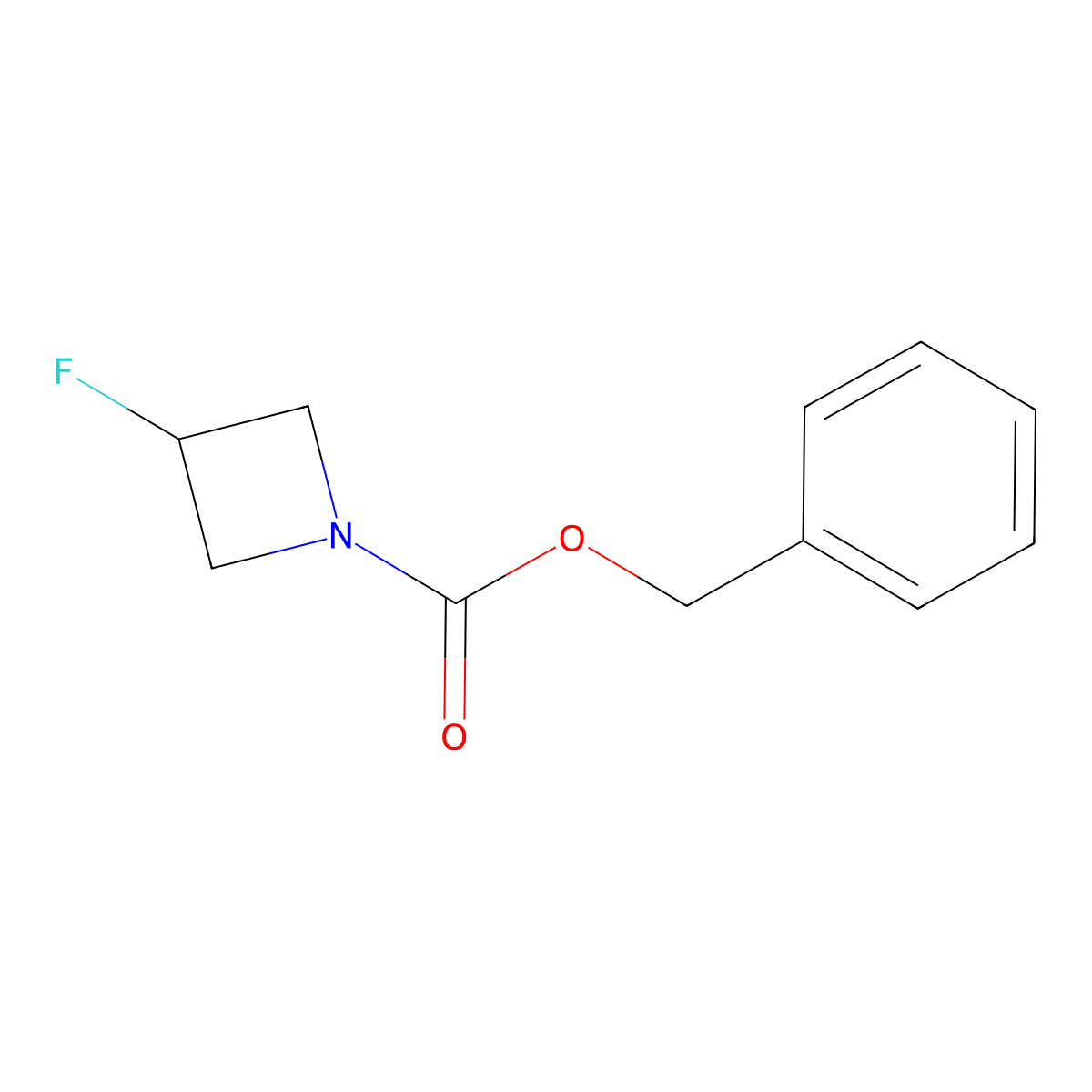 Benzyl 3-fluoroazetidine-1-carboxylate molecular structure, CAS 1255667-22-1