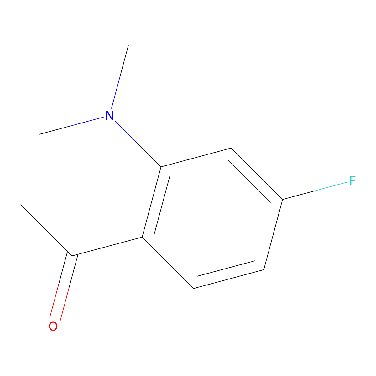 1-[2-(Dimethylamino)-4-fluorophenyl]ethan-1-one molecular structure, CAS 1255708-29-2