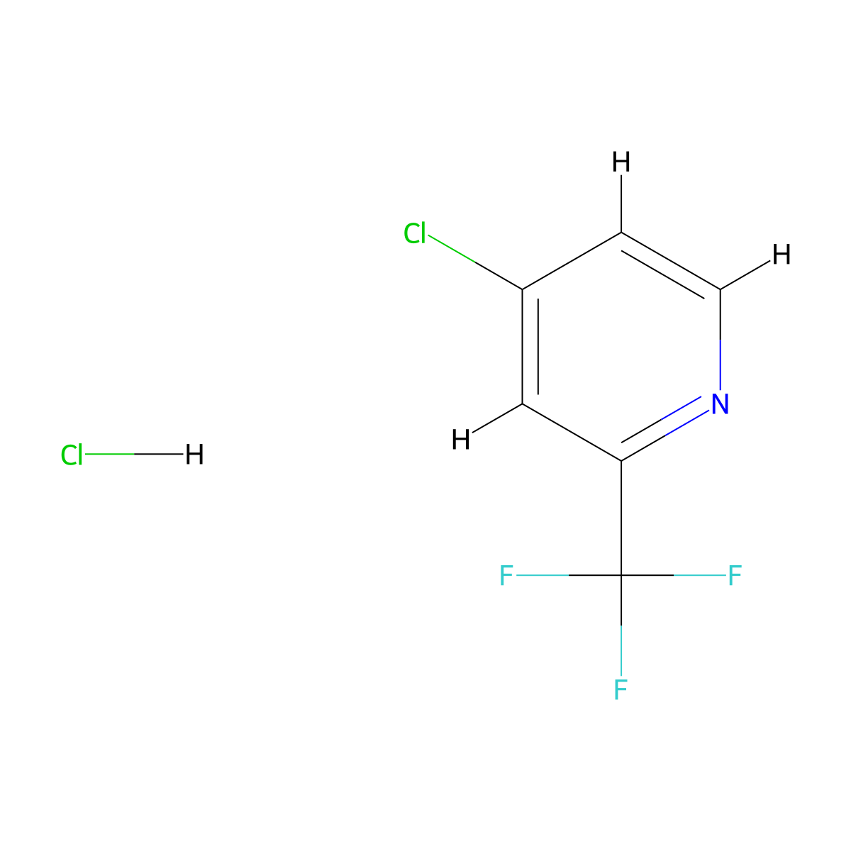4-Chloro-2-(trifluoromethyl)pyridine hydrochloride molecular structure, CAS 1255710-75-8