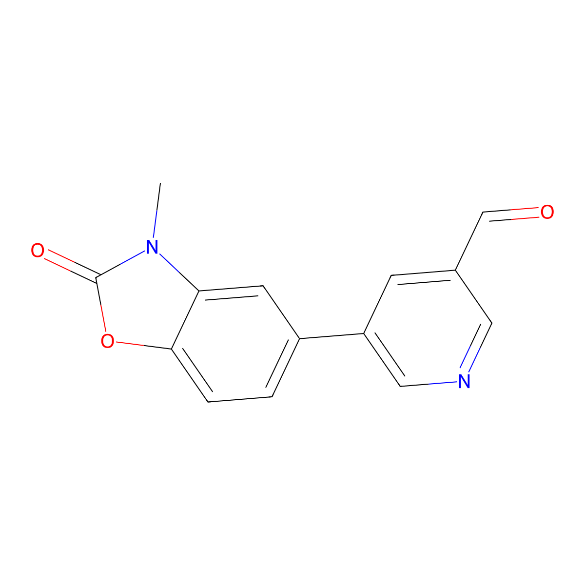 5-(3-Methyl-2-oxo-2,3-dihydro-benzooxazol-5-yl)-pyridine-3-carbaldehyde molecular structure, CAS 1255713-47-3