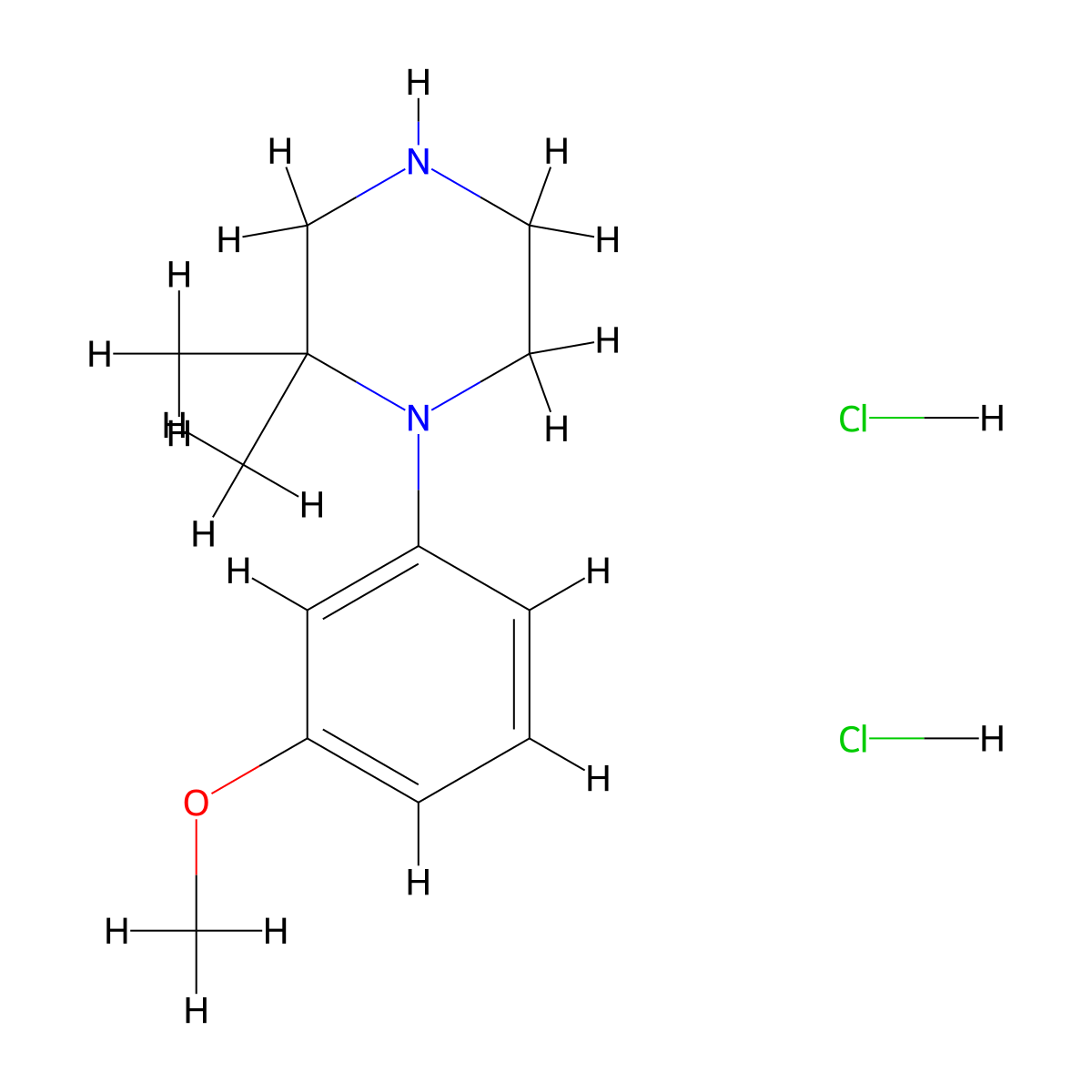 1-(3-Methoxyphenyl)-2,2-dimethylpiperazine dihydrochloride molecular structure, CAS 1255717-10-2