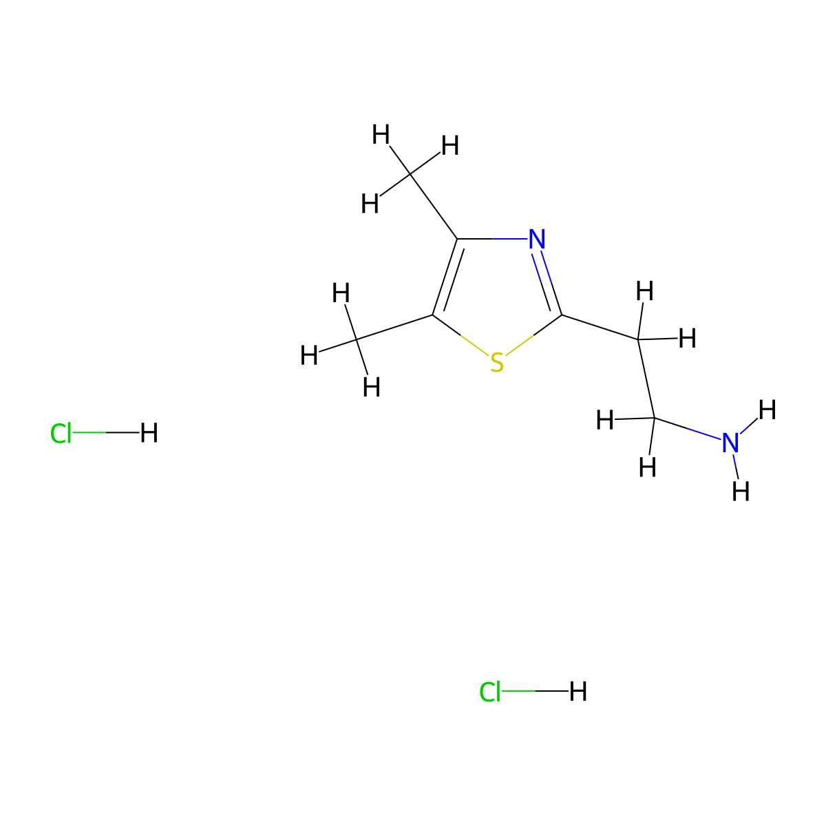 [2-(4,5-Dimethyl-1,3-thiazol-2-yl)ethyl]amine dihydrochloride molecular structure, CAS 1255717-11-3