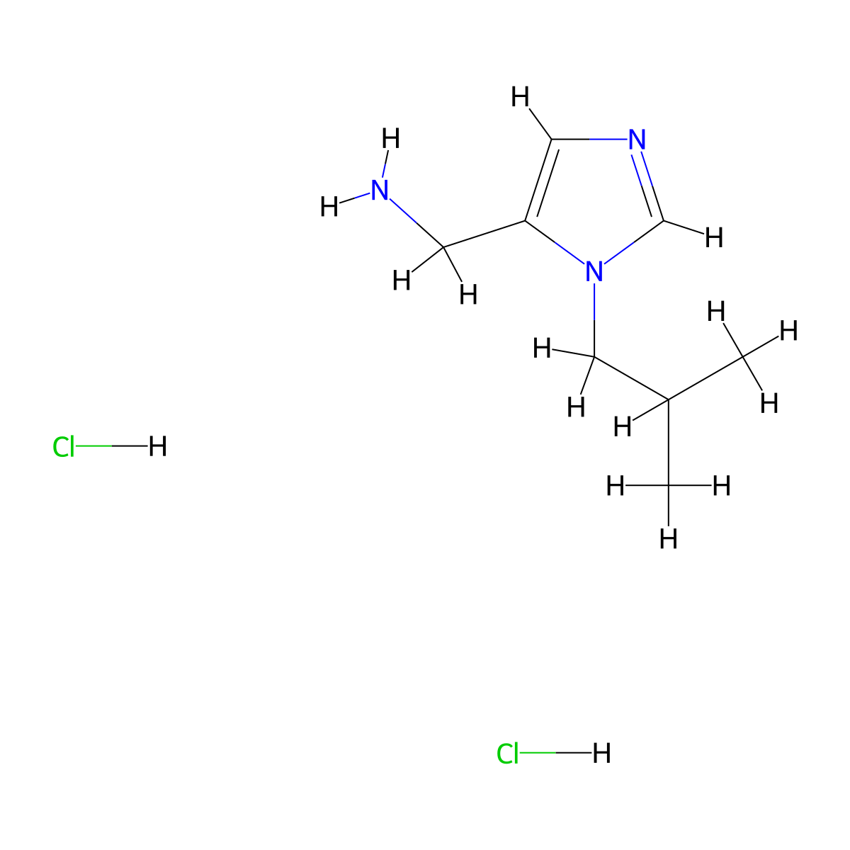 [(1-Isobutyl-1H-imidazol-5-yl)methyl]amine dihydrochloride molecular structure, CAS 1255717-15-7
