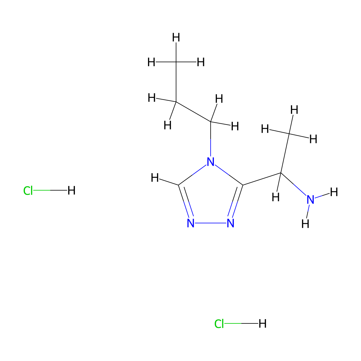 [1-(4-Propyl-4H-1,2,4-triazol-3-yl)ethyl]amine dihydrochloride molecular structure, CAS 1255717-16-8