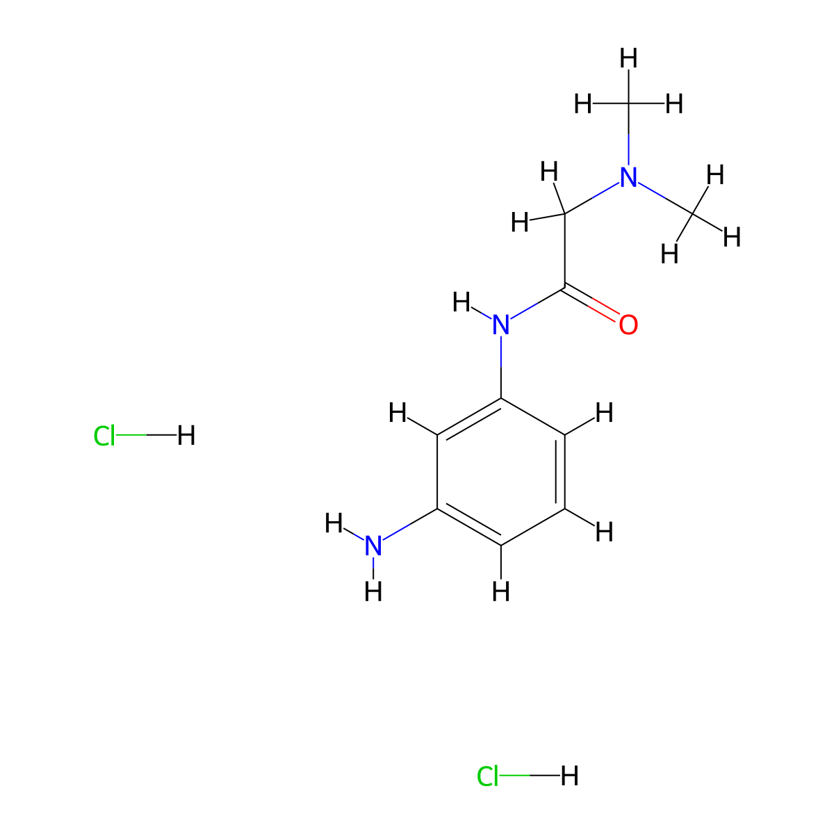N~1~-(3-Aminophenyl)-N~2~,N~2~-dimethylglycinamide dihydrochloride molecular structure, CAS 1255717-19-1
