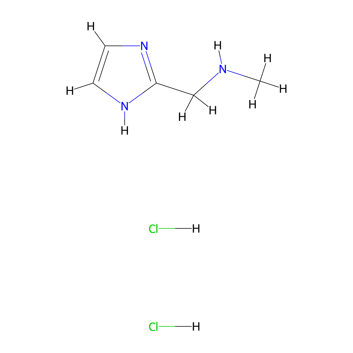 [(1H-imidazol-2-yl)methyl](methyl)amine dihydrochloride molecular structure, CAS 1255717-39-5
