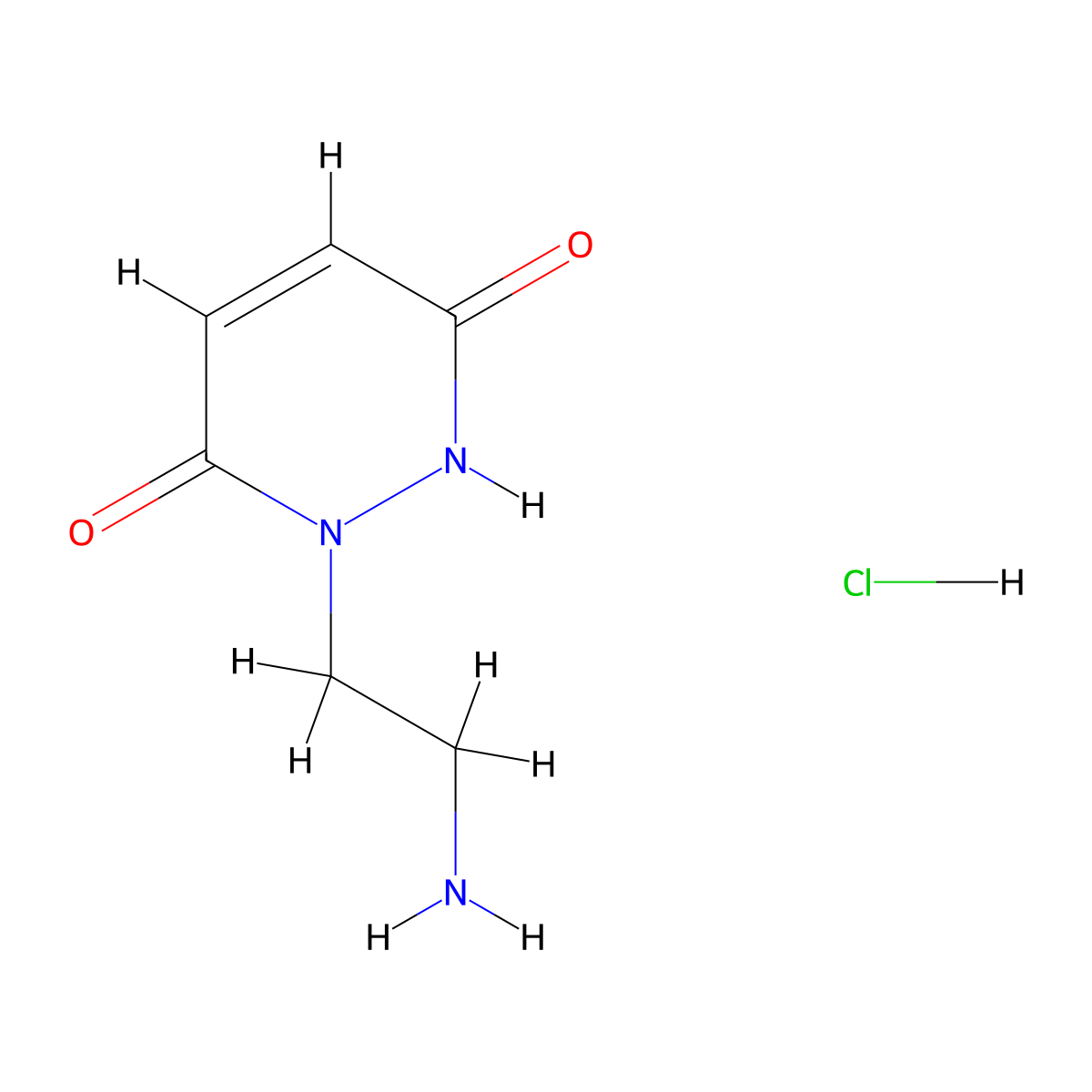 1-(2-Aminoethyl)-1,2-dihydro-3,6-pyridazinedione hydrochloride molecular structure, CAS 1255717-52-2