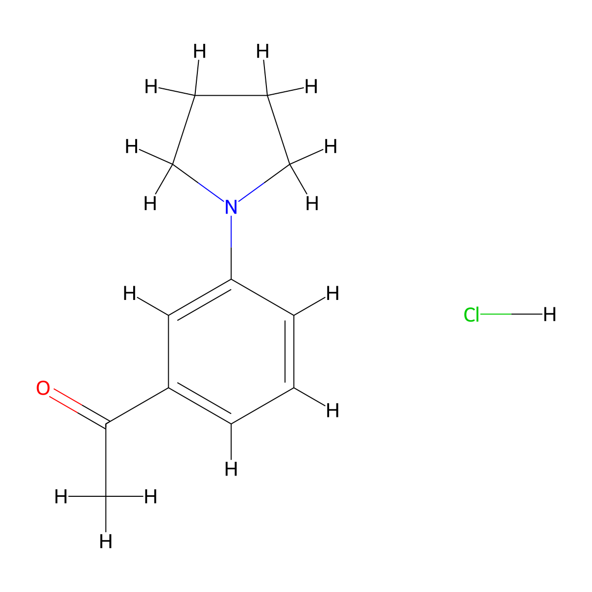 1-[3-(1-Pyrrolidinyl)phenyl]ethanone hydrochloride molecular structure, CAS 1255717-57-7