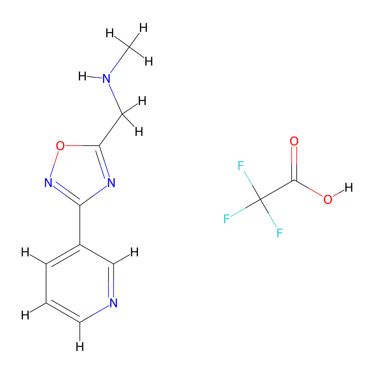 N-Methyl-1-[3-(3-pyridinyl)-1,2,4-oxadiazol-5-yl]methanamine trifluoroacetate molecular structure, CAS 1255717-70-4