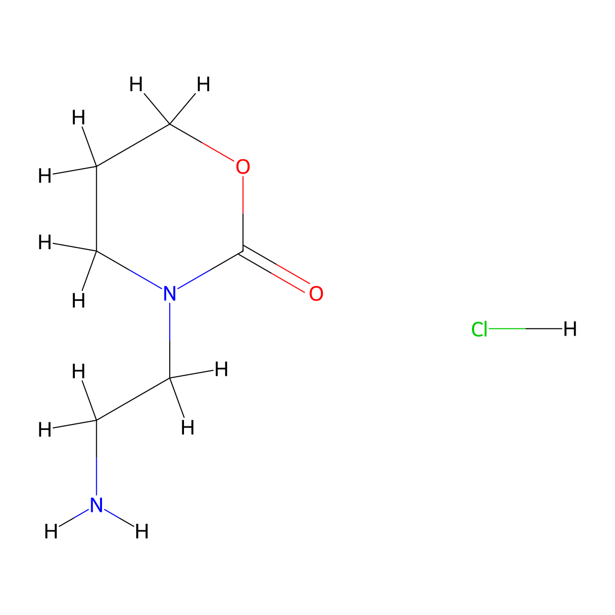 3-(2-Aminoethyl)-1,3-oxazinan-2-one hydrochloride molecular structure, CAS 1255717-76-0