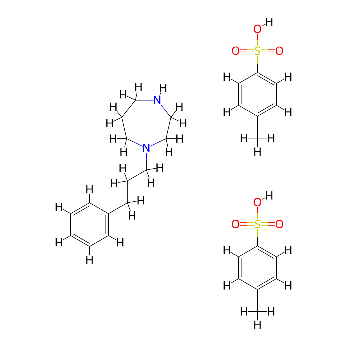1-(3-Phenylpropyl)-1,4-diazepane bis(4-methylbenzenesulfonate) molecular structure, CAS 1255717-85-1