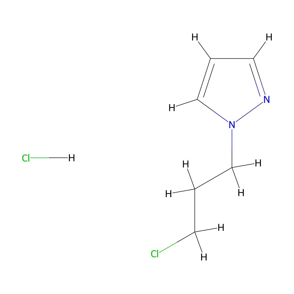 1-(3-Chloropropyl)-1H-pyrazole hydrochloride molecular structure, CAS 1255717-98-6