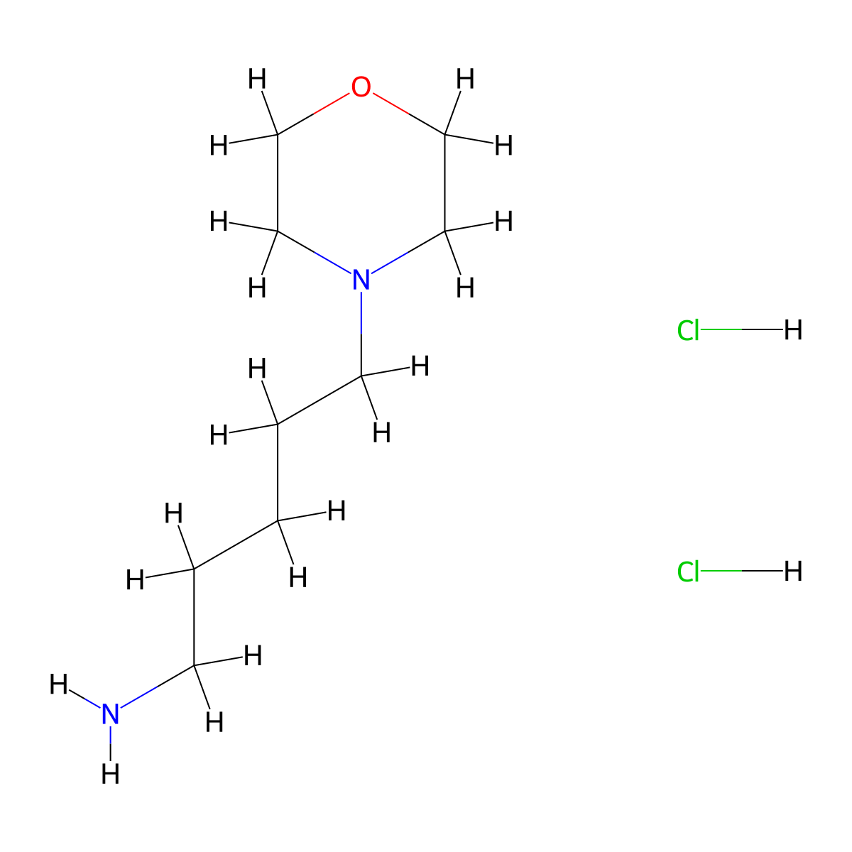 [5-(4-Morpholinyl)pentyl]amine dihydrochloride molecular structure, CAS 1255718-10-5