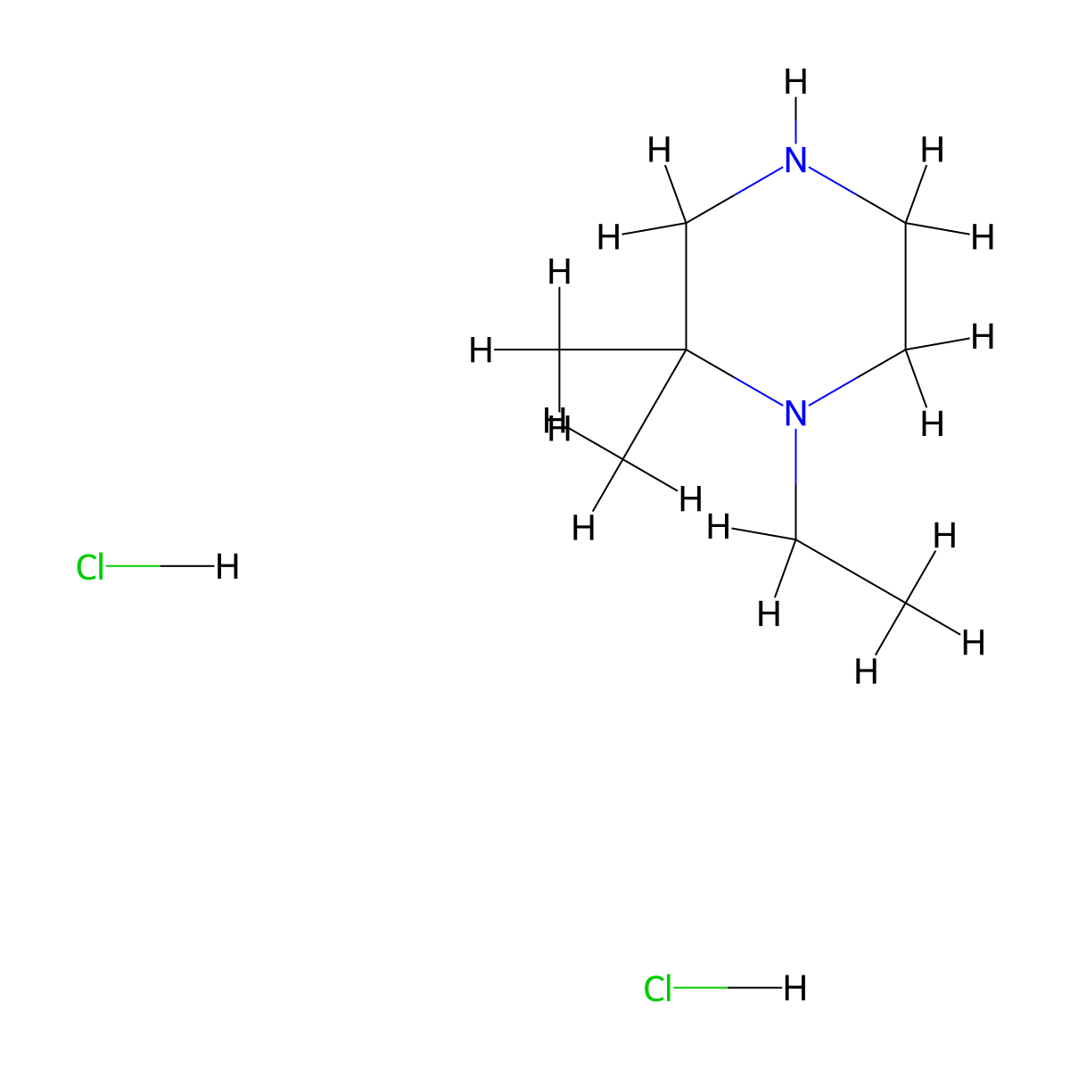 1-Ethyl-2,2-Dimethylpiperazine Dihydrochloride molecular structure, CAS 1255718-11-6