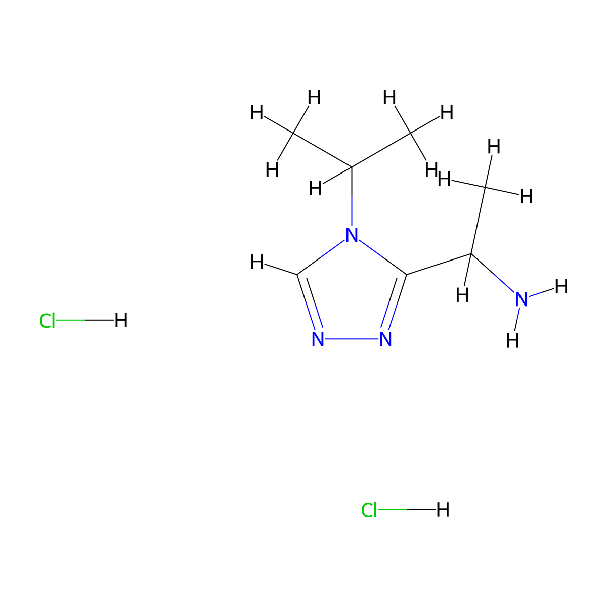 1-(4-Isopropyl-4H-1,2,4-triazol-3-yl)ethanamine dihydrochloride molecular structure, CAS 1255718-18-3
