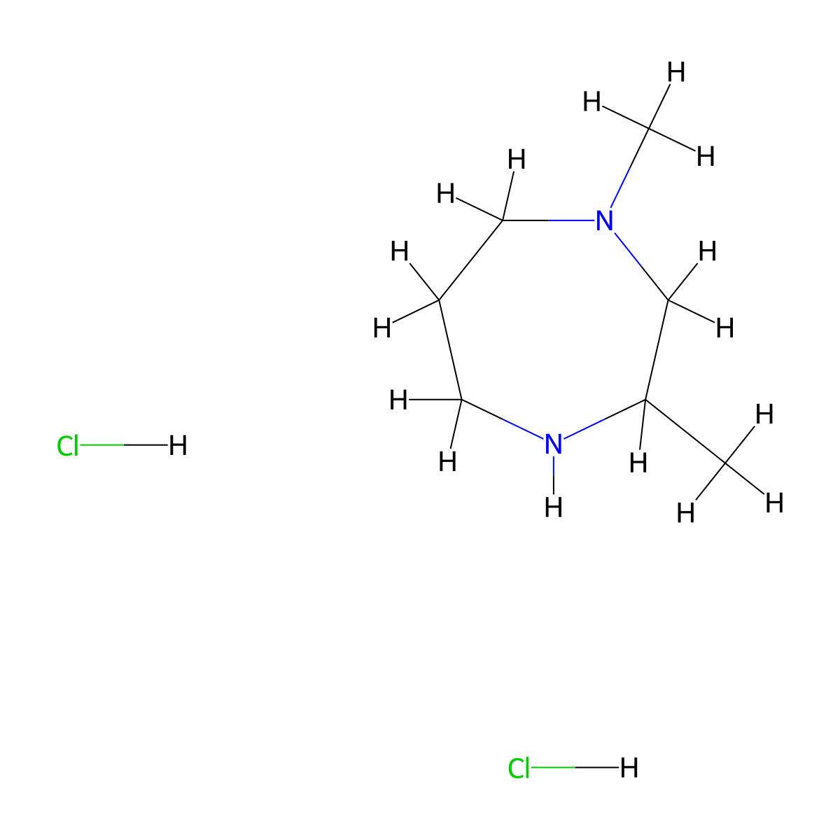 1,3-Dimethyl-1,4-diazepane dihydrochloride molecular structure, CAS 1255718-37-6