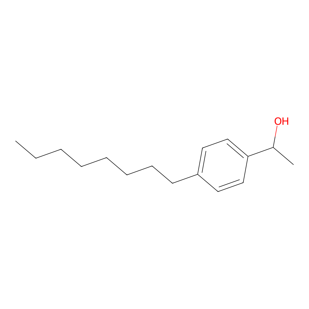 4-(1-Hydroxyethyl)-1-octylbenzene molecular structure, CAS 125574-44-9