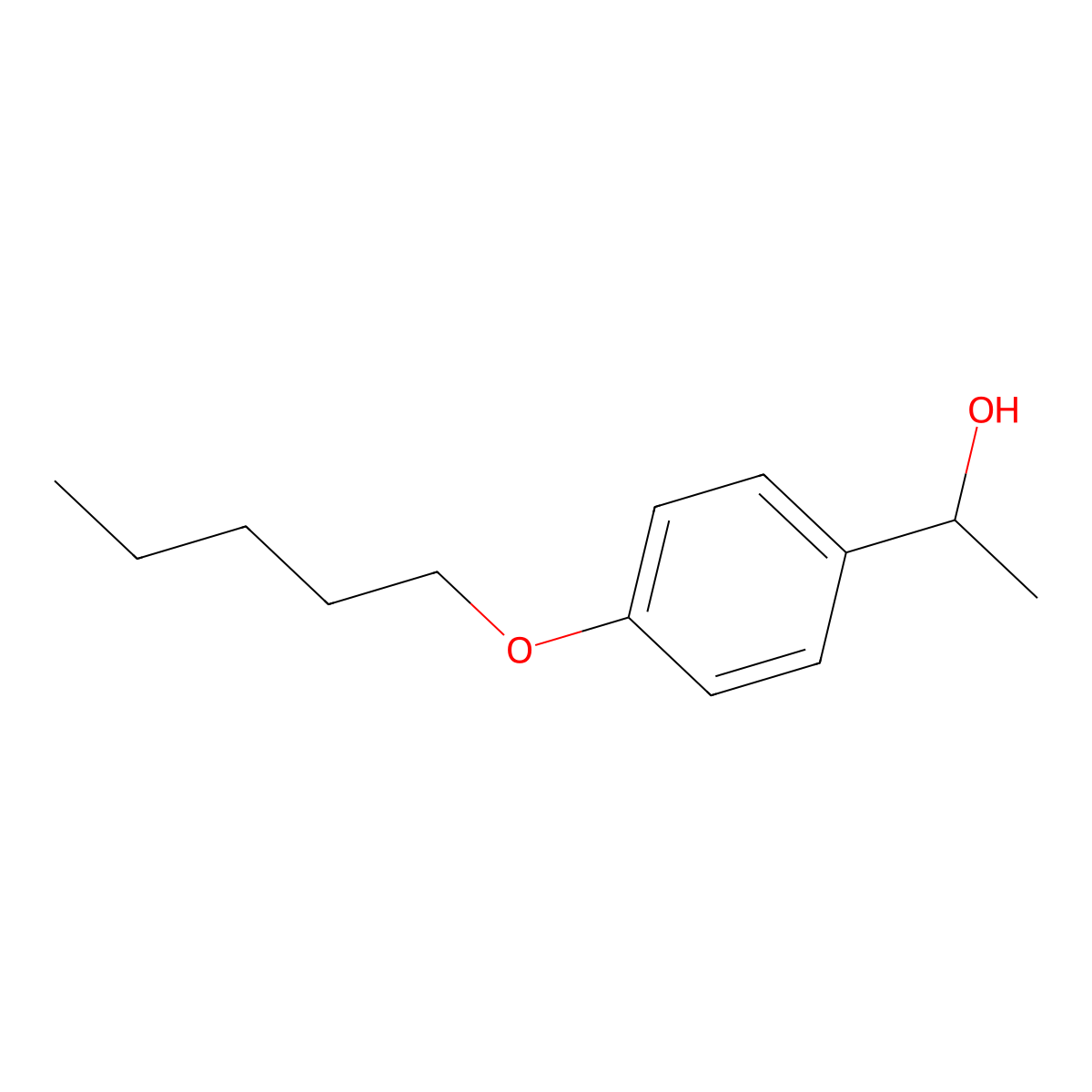 1-[4-(Pentyloxy)phenyl]ethan-1-ol molecular structure, CAS 125574-45-0