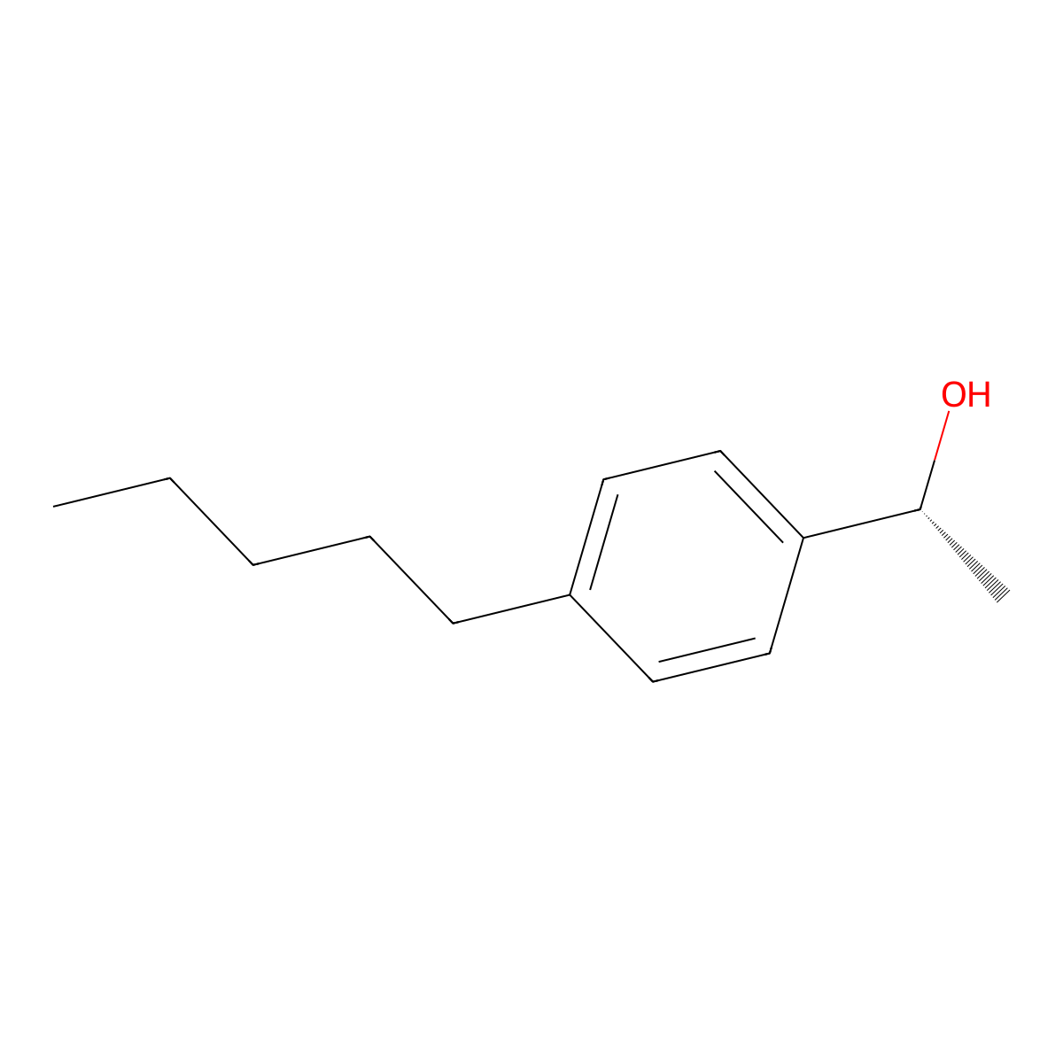 (1R)-1-(4-Pentylphenyl)ethan-1-ol molecular structure, CAS 125574-57-4