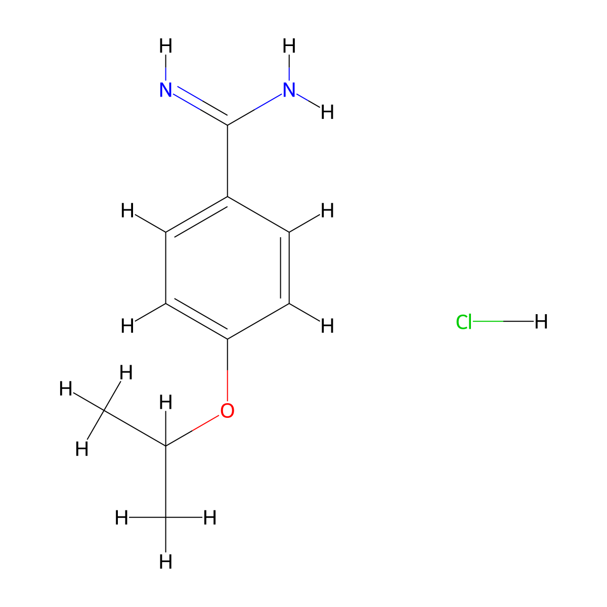 4-(Propan-2-yloxy)benzene-1-carboximidamide hydrochloride molecular structure, CAS 125575-23-7