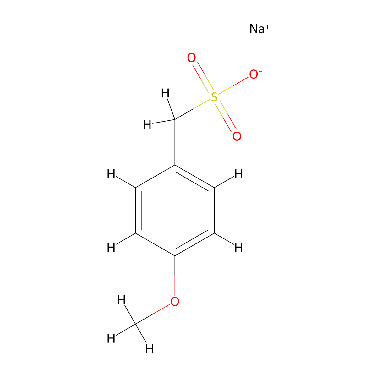 Sodium (4-Methoxyphenyl)methanesulfonate molecular structure, CAS 125575-30-6