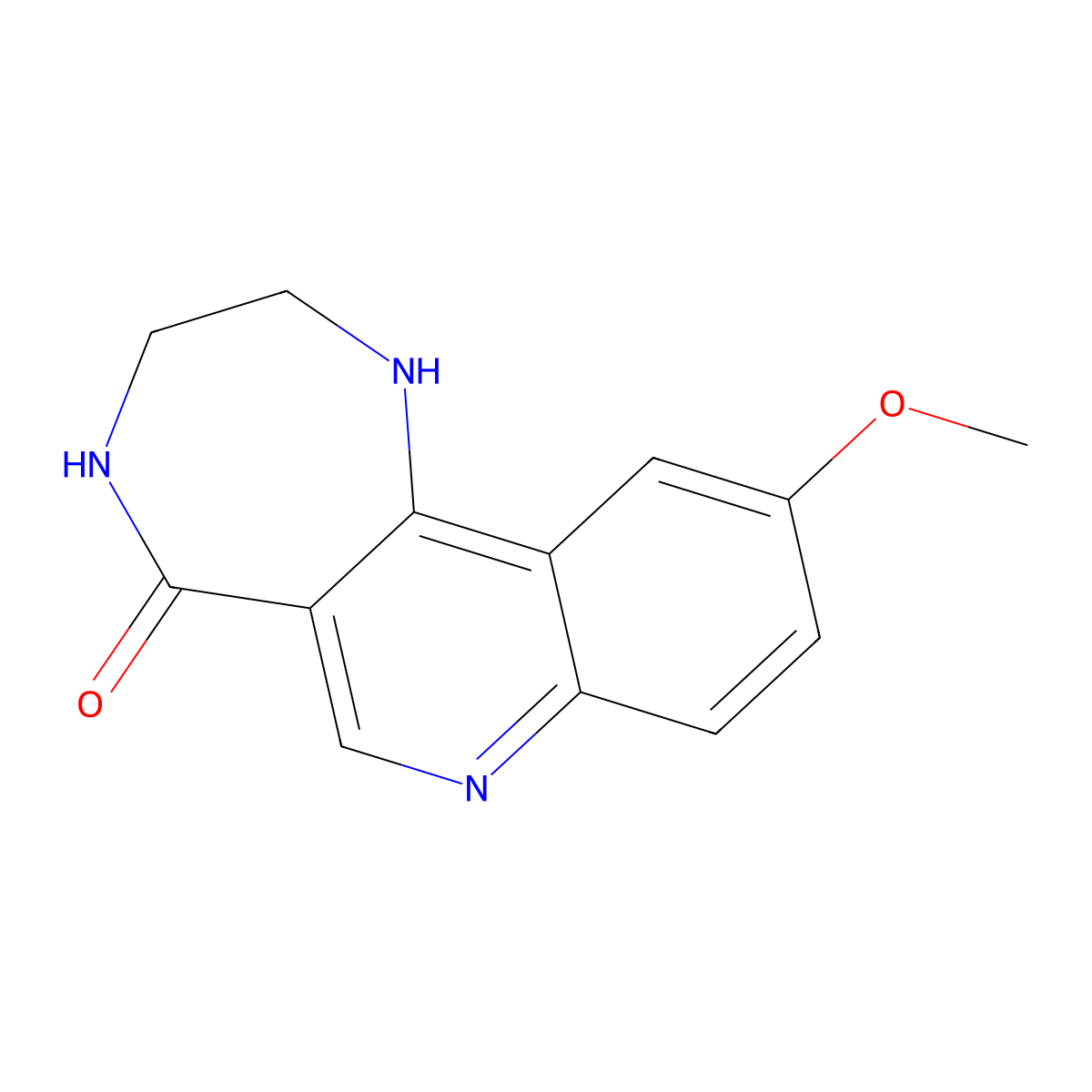 10-methoxy-3,4-dihydro-1H-[1,4]diazepino[6,5-c]quinolin-5(2H)-one molecular structure, CAS 1255777-05-9