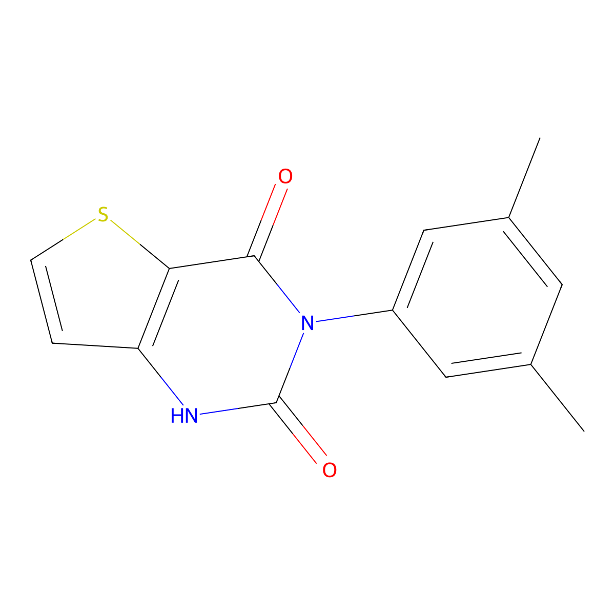 3-(3,5-dimethylphenyl)thieno[3,2-d]pyrimidine-2,4(1H,3H)-dione molecular structure, CAS 1255777-48-0