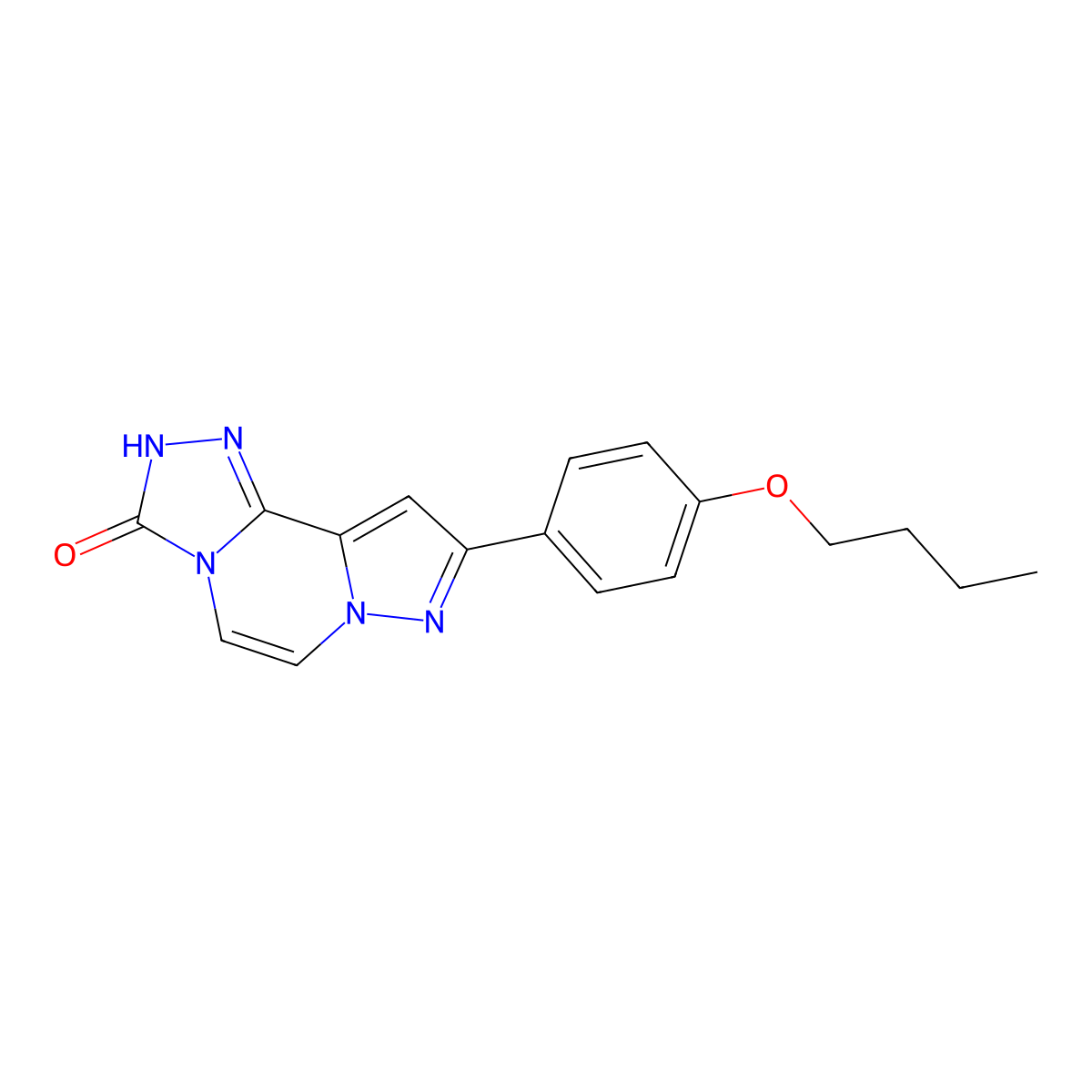 9-(4-butoxyphenyl)pyrazolo[1,5-a][1,2,4]triazolo[3,4-c]pyrazin-3(2H)-one molecular structure, CAS 1255777-64-0