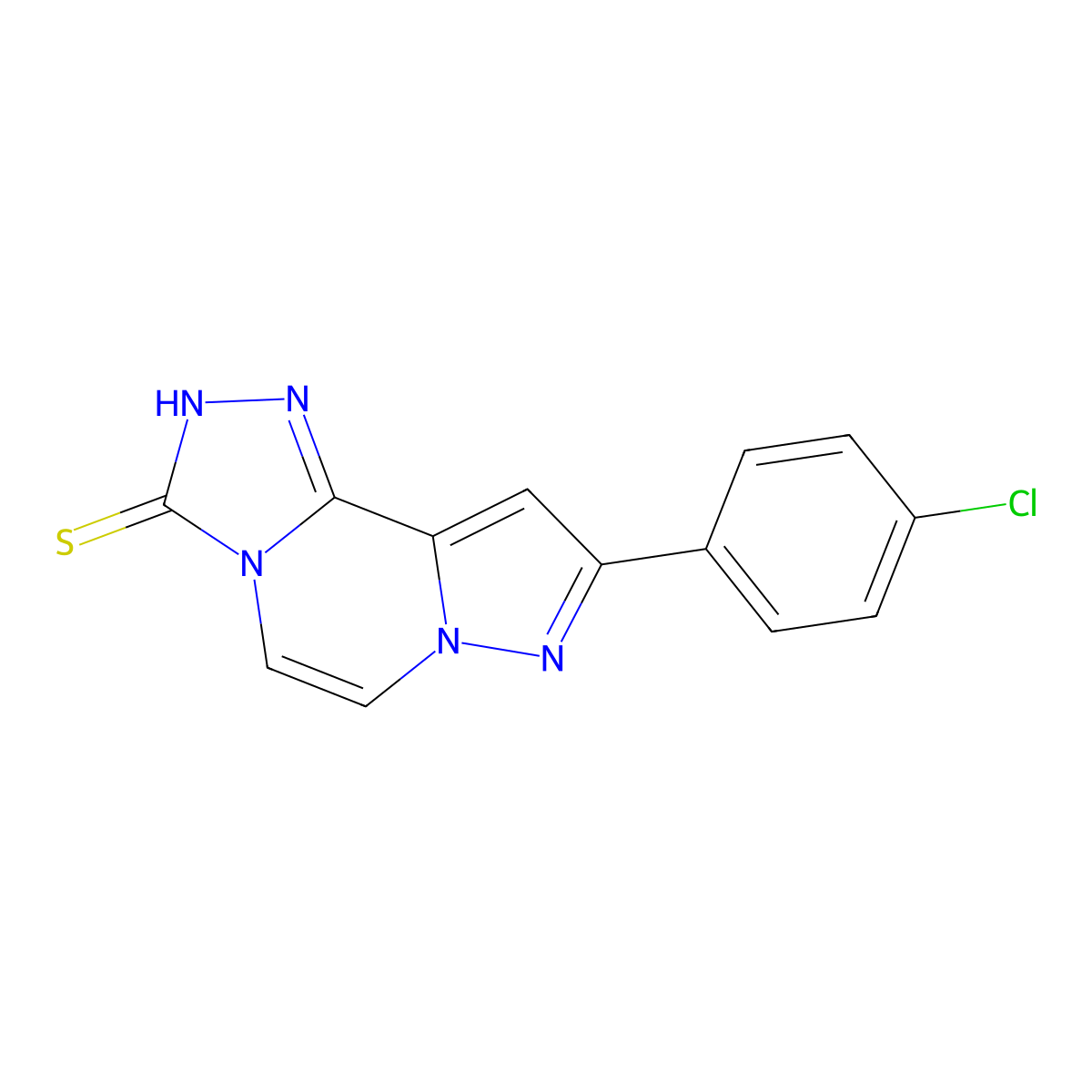 9-(4-Chlorophenyl)pyrazolo[1,5-a][1,2,4]triazolo[3,4-c]pyrazine-3-thiol molecular structure, CAS 1255777-70-8