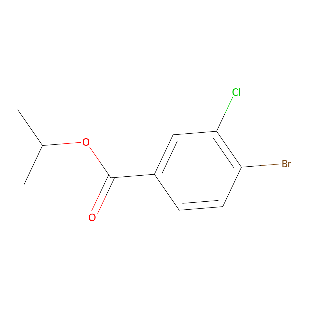 Isopropyl 4-bromo-3-chlorobenzoate molecular structure, CAS 1255778-51-8