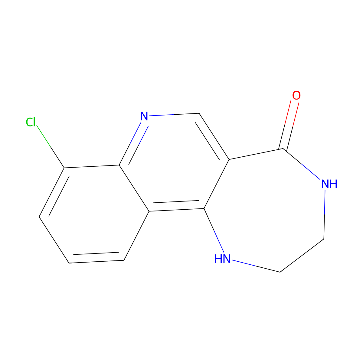 8-chloro-1H,2H,3H,4H,5H-[1,4]diazepino[6,5-c]quinolin-5-one molecular structure, CAS 1255779-21-5