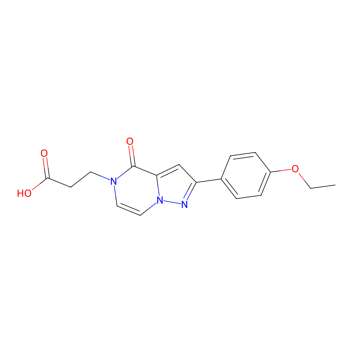 3-[2-(4-ethoxyphenyl)-4-oxopyrazolo[1,5-a]pyrazin-5(4H)-yl]propanoic acid molecular structure, CAS 1255779-27-1