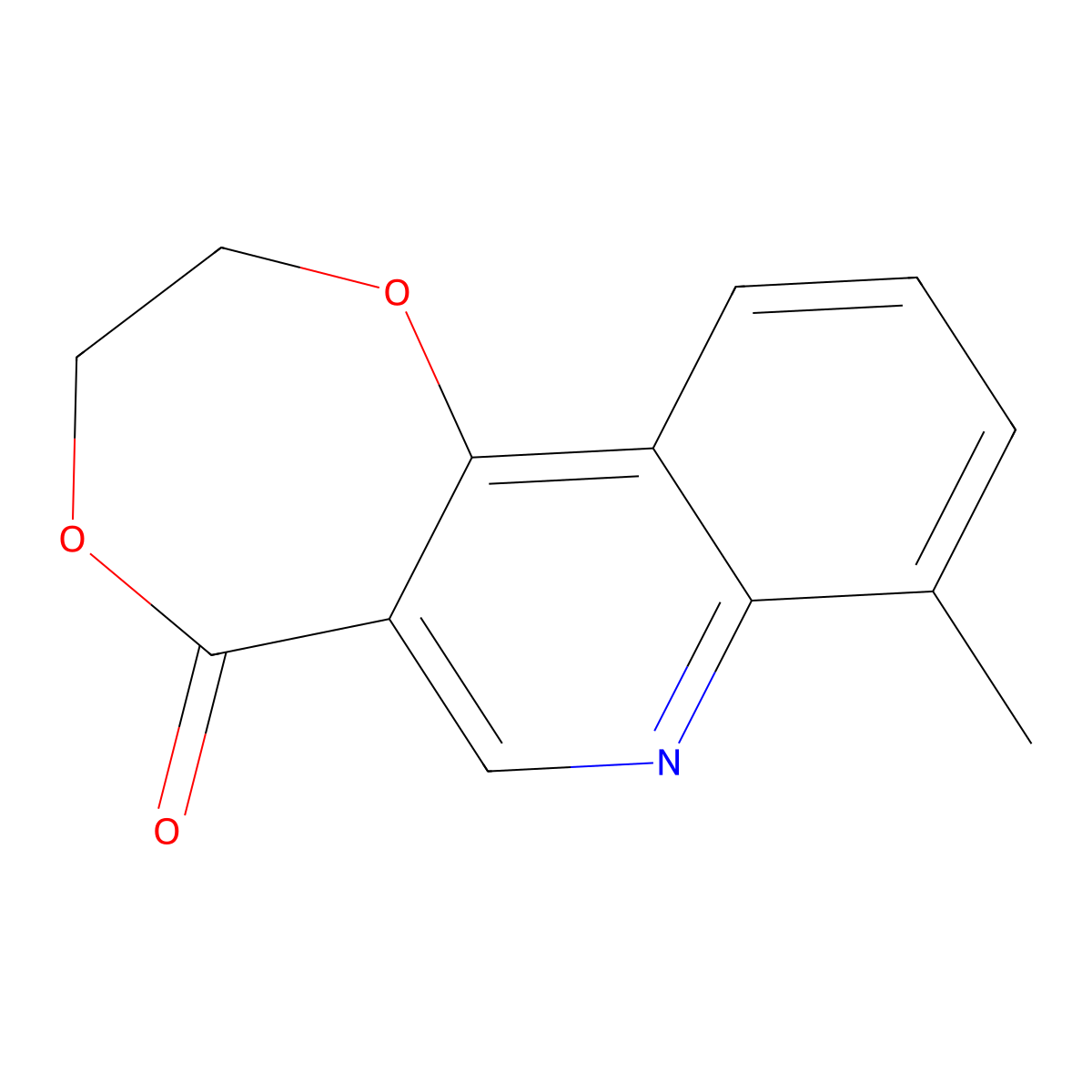 8-methyl-2H-[1,4]dioxepino[6,5-c]quinolin-5(3H)-one molecular structure, CAS 1255779-40-8