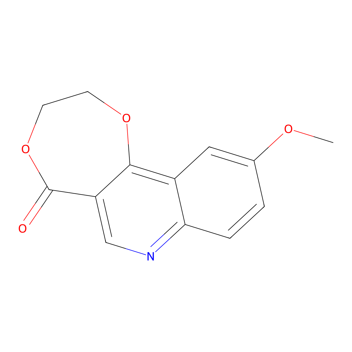 10-methoxy-2H-[1,4]dioxepino[6,5-c]quinolin-5(3H)-one molecular structure, CAS 1255779-49-7