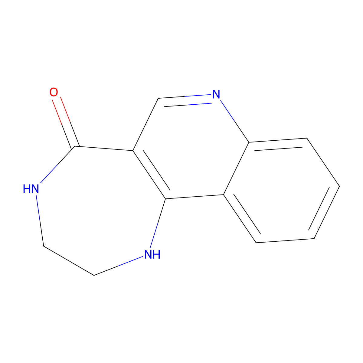1,2,3,4-tetrahydro-5H-[1,4]diazepino[6,5-c]quinolin-5-one molecular structure, CAS 1255780-35-8