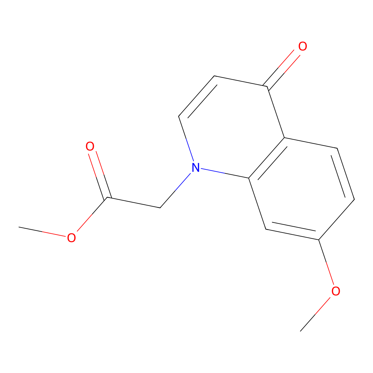 methyl (7-methoxy-4-oxoquinolin-1(4H)-yl)acetate molecular structure, CAS 1255781-16-8