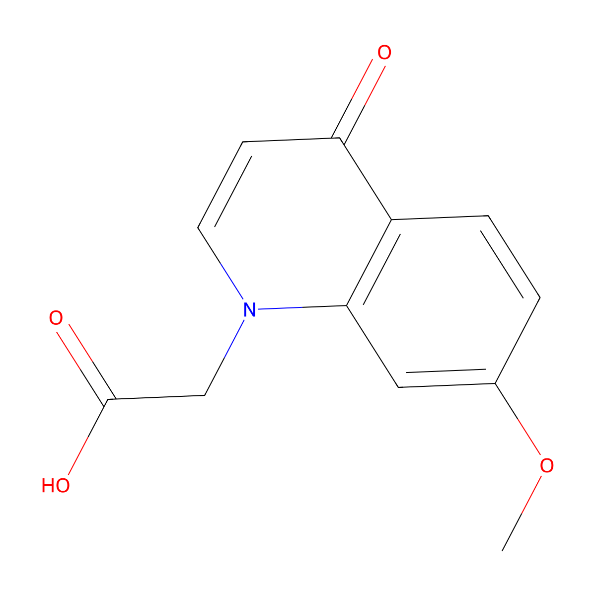 (7-methoxy-4-oxoquinolin-1(4H)-yl)acetic acid molecular structure, CAS 1255782-15-0