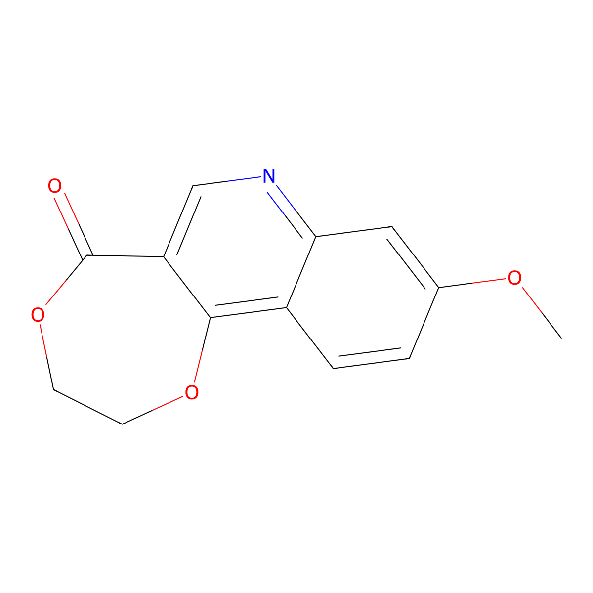 9-methoxy-2H-[1,4]dioxepino[6,5-c]quinolin-5(3H)-one molecular structure, CAS 1255782-26-3