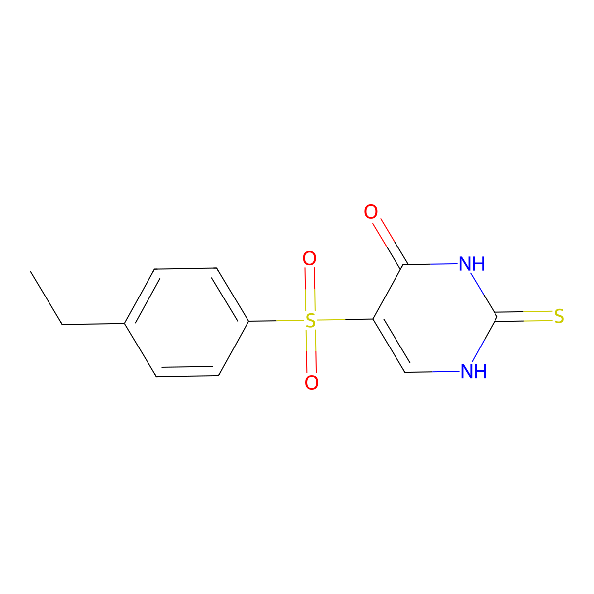 5-[(4-ethylphenyl)sulfonyl]-2-thioxo-2,3-dihydropyrimidin-4(1H)-one molecular structure, CAS 1255782-97-8